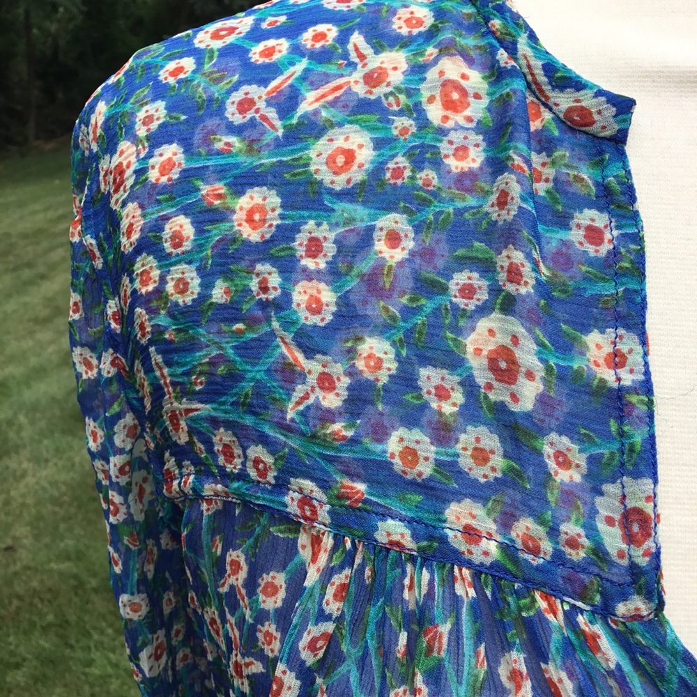 Isabel Marant Etoile Sheer Silk Floral Tunic - Picture 3 of 7